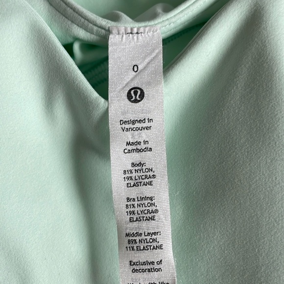 NWT Lululemon Align Tank Top Color Mint Moment Size 0 - Picture 3 of 8